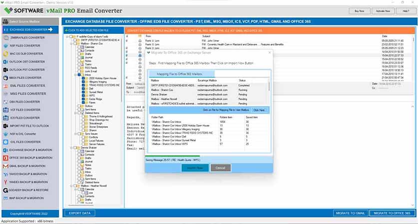 start mailbox migration process