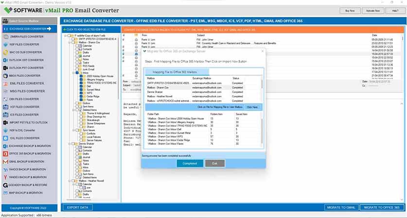 completed migration process