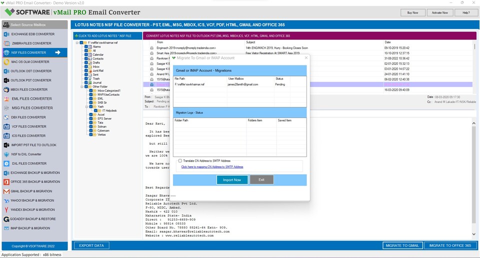 EML Mailbox Migration