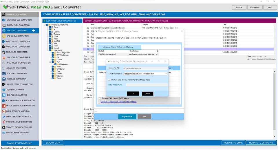 Mapping ICS File to Office 365 Mailbox