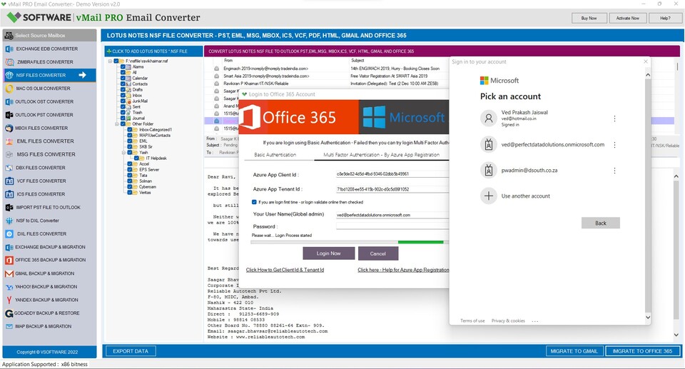 Enter Office 365 Login Detail